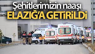 Şehitlerimizin naaşı Elazığ'a getirildi