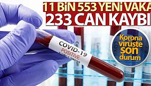 Son 24 Saatte 11 Bin 553 Koronavirüs Vakası Tespit Edildi