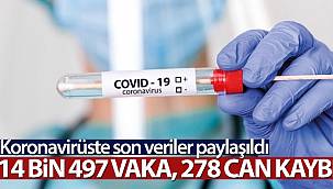 Son 24 saatte 14 Bin 497 koronavirüs vakası tespit edildi