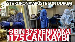 Son 24 saatte 9 Bin 375 koronavirüs vakası tespit edildi