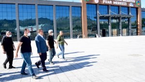 Başkan Gürkan, fuar alanındaki yeni yol çalışmalarını inceledi