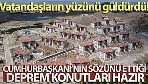 Deprem konutları vatandaşların yüzünü güldürdü