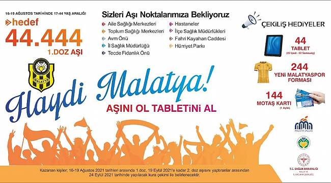 Aşı ol hediyeyi kap