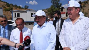 Başkan Gürkan, Arapgir atık su tesis inşaatında incelemelerde bulundu
