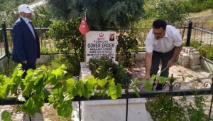 Şehitliğe anlamlı ziyaret