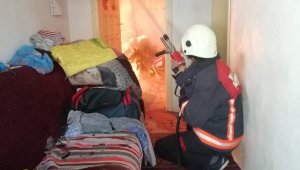 Darende'de ev yangını korkuttu