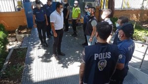 Kaymakam Ülkü güvenlik görevlilerini denetledi