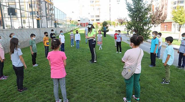 Battalgazi trafik eğitim parkı, minik öğrencileri konuk etti