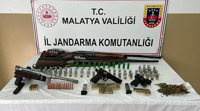 Malatya'da silah ve mühimmat operasyonu: 2 gözaltı