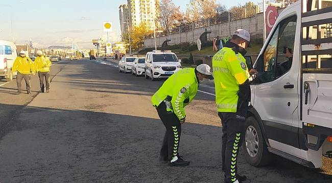Malatya'da kış lastiği denetimi sıkı başladı
