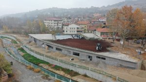 Yeşilyurt güreş sahası inşaatı hızla ilerliyor