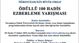Ödüllü hadis ezberleme yarışması
