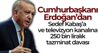 Cumhurbaşkanı Erdoğan'dan Sedef Kabaş'a 250 bin liralık tazminat davası