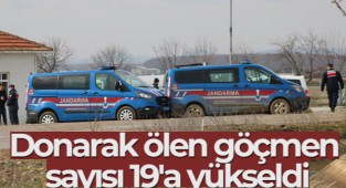 Donarak ölen göçmen sayısı 19'a yükseldi