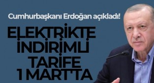 Elektrikte indirimli tarife 1 Mart'ta