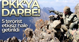 Irak'ın kuzeyinde PKK'ya darbe: 5 terörist etkisiz hale getirildi