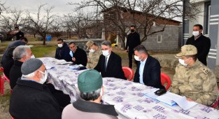 Vali Baruş, Yeşilyurt Tepeköy, Suluköy ve Şahnahan Mahalle Muhtarlarını Ziyaret Etti