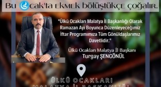 Malatya Ülkü Ocaklarından 'Bu Ocakta Ekmek Bölüştükçe Çoğalır' Programı