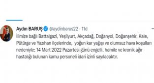 Son Dakika... Malatya'da Okullar Tatil Edildi