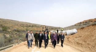 Başkan Gürkan, kanalizasyon batı kolektörü çalışmalarını inceledi