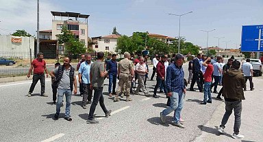 Malatya'da EDS talebi yol kapattırdı