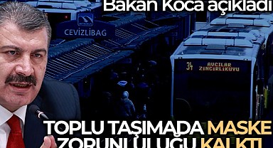 Toplu taşımada maske zorunluluğu kalktı