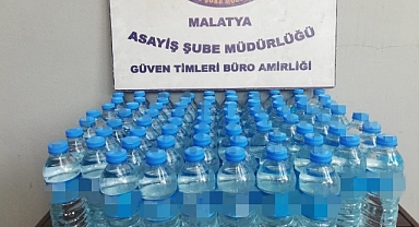 Malatya'da 38 litre kaçak alkol ele geçirildi