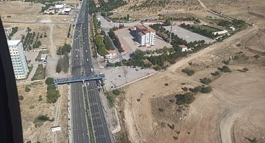 Malatya'da helikopter destekli trafik denetimi