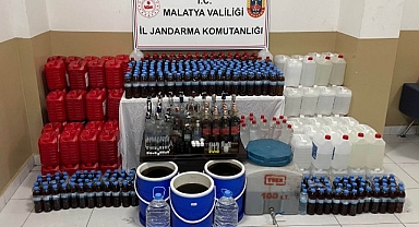 Malatya'da bin 100 litre kaçak alkol ele geçirildi