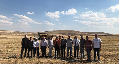 Üreticiye dağıtılan nohutların hasadına başlandı