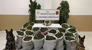 Dron destekli operasyonda 232 kilo esrar ele geçirildi