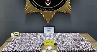 Malatya'da 13 Bin 986 Adet Yeşil Reçeteye Tabi Hap Ele Geçirildi