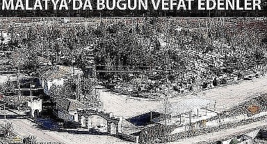Malatya'da Vefat Edenler 1 Eylül 2022