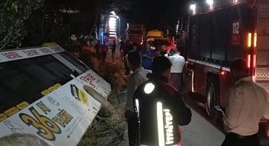 Malatya'da yolcu otobüsü yan yattı: 4 yaralı
