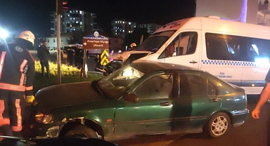 Otomobil ile minibüs çarpıştı: 1 yaralı