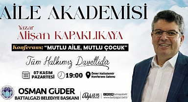 Aile Akademisine Eğitimci-Yazar Alişan Kapaklıkaya konuk olacak 