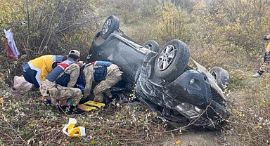 Amasya'da Feci Kaza Otomobil Dere Yatağına Uçtu: 1 Ölü, 4 Yaralı