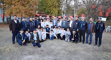 Başkan Güder'den izcilere sürpriz ziyaret