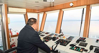 Başkan Gürkan'dan feribot denetimi