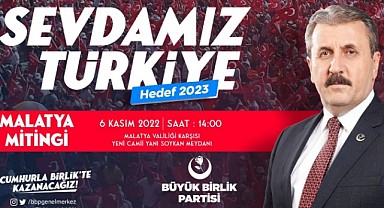 BBP Genel Başkanı Mustafa Destici Malatya'da 