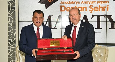 KKTC Cumhurbaşkanı Ersin Tatar'a Malatya'da sıcak karşılama