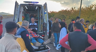 Kontrolden çıkan araç kayısı bahçesine uçtu: 1 yaralı