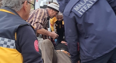 Malatya'da devrilen traktörün sürücüsü yaralandı