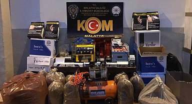 Malatya'da çok sayıda gümrük kaçağı ürün yakalandı