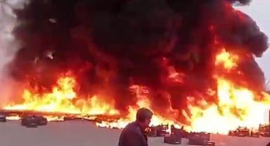 Malatya Sebze halindeki yangında alevler gökyüzünü kapladı