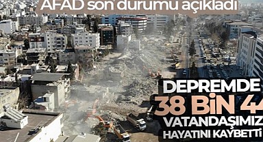 Depremde 38 bin 44 vatandaşımız hayatını kaybetti