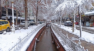 Malatya karlı bir güne uyandı