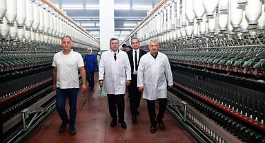 Vali Şahin, Murat Yapı Tekstil Fabrikasında İncelemelerde Bulundu