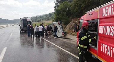 Denizli'de diş tedavisinden dönen çifti taşıyan araç takla attı: 1 ölü, 1 yaralı