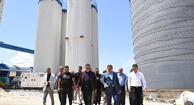 Başkan Gürkan'dan Asfalt Plenti Tesisinde inceleme